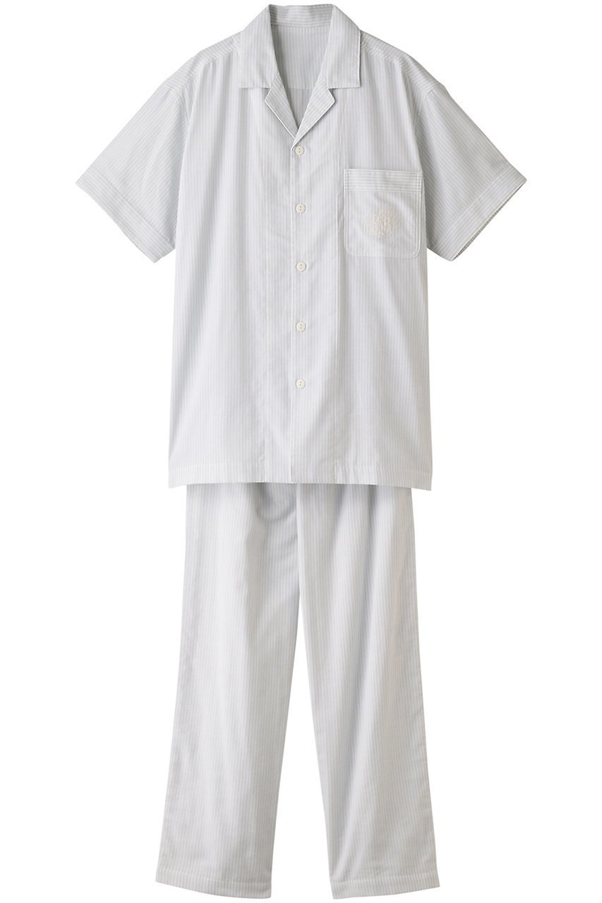 【キッドブルー/KID BLUE / MEN】の【MEN】23KBガーゼストライプパジャマ インテリア・キッズ・メンズ・レディースファッション・服の通販 founy(ファニー) 　ファッション　Fashion　メンズファッション　Fashion for Men　ストライプ　Stripe, Striped Pattern　ダブル　Double, Double-Breasted　パジャマ　Pajamas, Sleepwear　再入荷　Restock / Back in Stock　定番　Standard, Basic Item　サックス|ID: prp329100003445502 ipo3291000000032834539