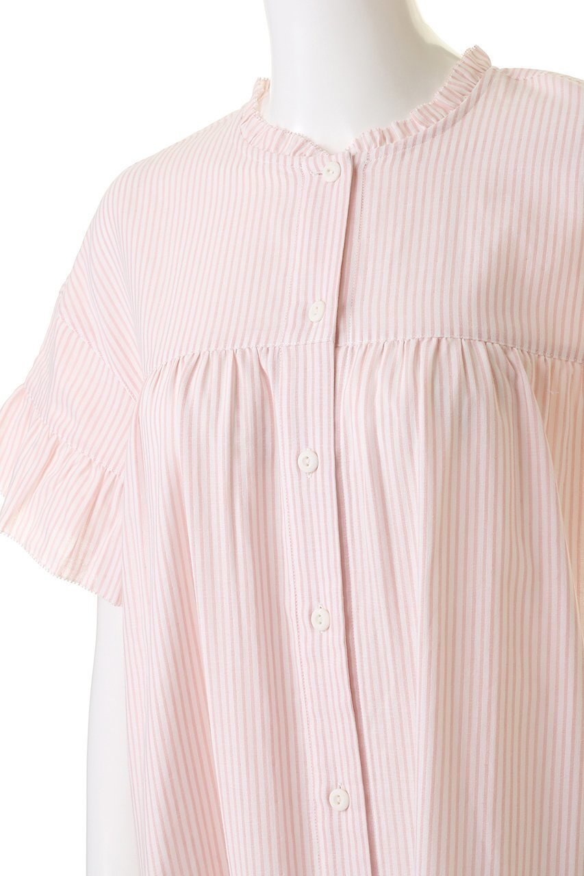 【キッドブルー/KID BLUE】の23KBガーゼストライプナイティ 人気、トレンドファッション・服の通販 founy(ファニー) 　ファッション　Fashion　レディースファッション　Fashion for Women　ストライプ　Stripe, Striped Pattern　パジャマ　Pajamas, Sleepwear　フェミニン　Feminine, Girly　フリル　Frill, Ruffle　リラックス　Relax, Relaxed Fit　再入荷　Restock / Back in Stock　半袖　Short Sleeve, Half Sleeve　夏　Summer　定番　Standard, Basic Item　other-5|ID: prp329100003445504 ipo3291000000032833226