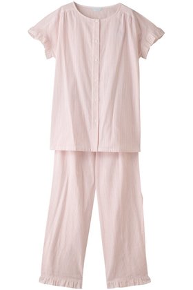 【キッドブルー/KID BLUE】の23KBガーゼストライプパジャマ 人気、トレンドファッション・服の通販 founy(ファニー) ファッション Fashion レディースファッション Ladies' Fashion Online ストライプ Stripe パジャマ Pajamas フェミニン Feminine フリル Frills リラックス Relax 再入荷 Restock/Back In Stock/Re Arrival 半袖 Short Sleeve 夏 Summer 定番 Standard |ID:prp329100003445506