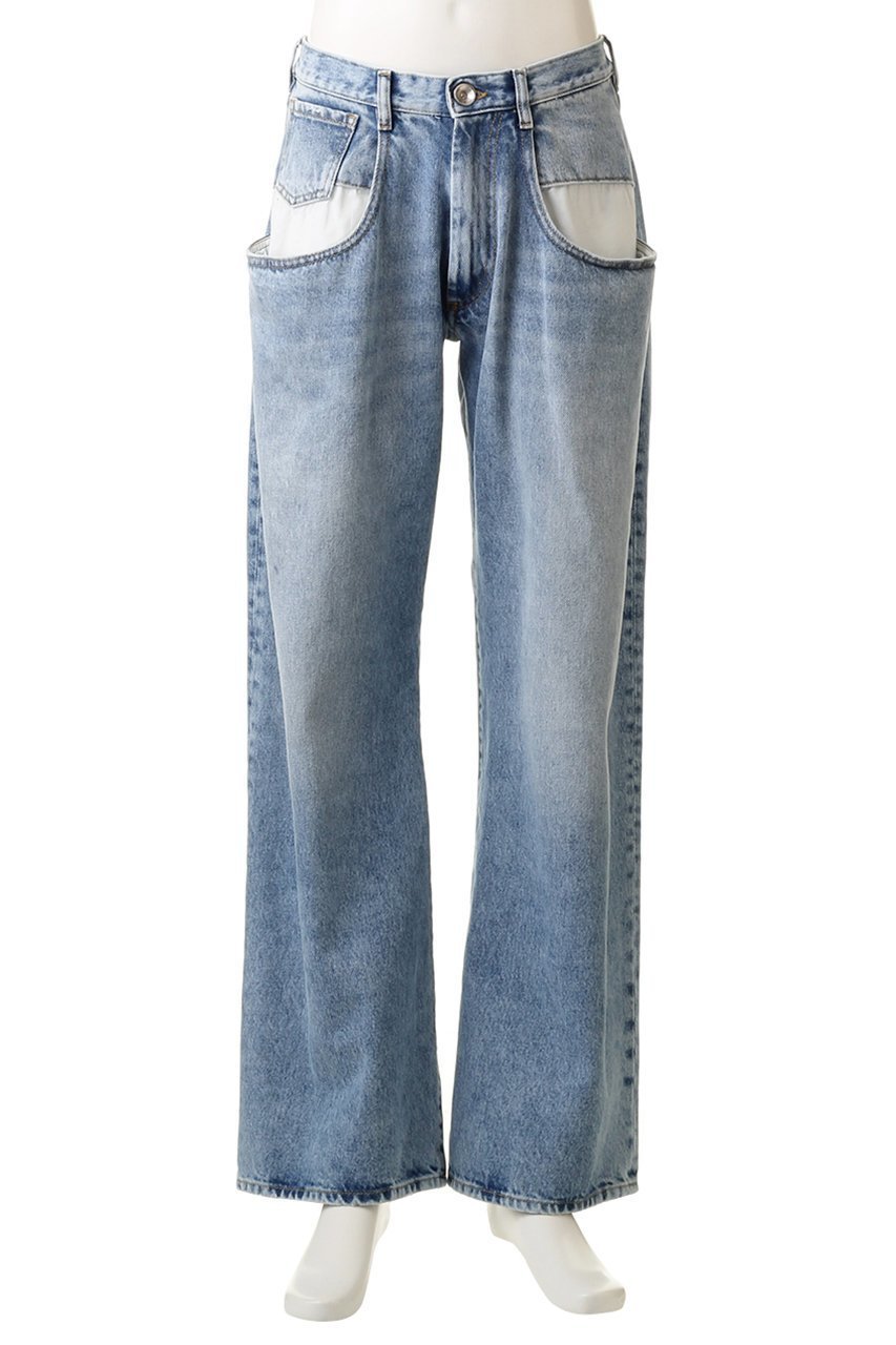 【メゾン マルジェラ/MAISON MARGIELA / MEN】の【MEN】ストレートジーンズ コントラストポケット付き 大人の最旬トレンドファッション＆コーディネート founy(ファウニー) 　ファッション　Fashion　メンズファッション　Fashion for Men　ボトムス　Bottoms　デニムパンツ・ジーンズ　Denim Pants　ジーンズ　Jeans, Denim Pants　ストレート　Straight, Straight Cut　デニム　Denim, Jeans Material　ベーシック　Basic, Essential　ポケット　Pocket, Pocket Detail　ロング　Long, Long-Length　定番　Standard, Basic Item　other-2|ID: prp329100003449946 ipo3291000000036864680