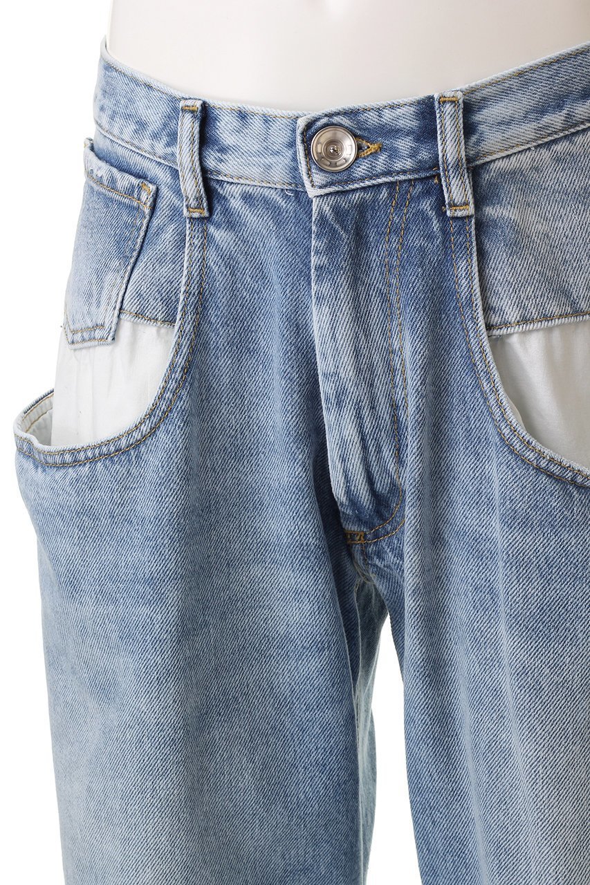 【メゾン マルジェラ/MAISON MARGIELA / MEN】の【MEN】ストレートジーンズ コントラストポケット付き 大人の最旬トレンドファッション＆コーディネート founy(ファウニー) 　ファッション　Fashion　メンズファッション　Fashion for Men　ボトムス　Bottoms　デニムパンツ・ジーンズ　Denim Pants　ジーンズ　Jeans, Denim Pants　ストレート　Straight, Straight Cut　デニム　Denim, Jeans Material　ベーシック　Basic, Essential　ポケット　Pocket, Pocket Detail　ロング　Long, Long-Length　定番　Standard, Basic Item　other-5|ID: prp329100003449946 ipo3291000000036864683
