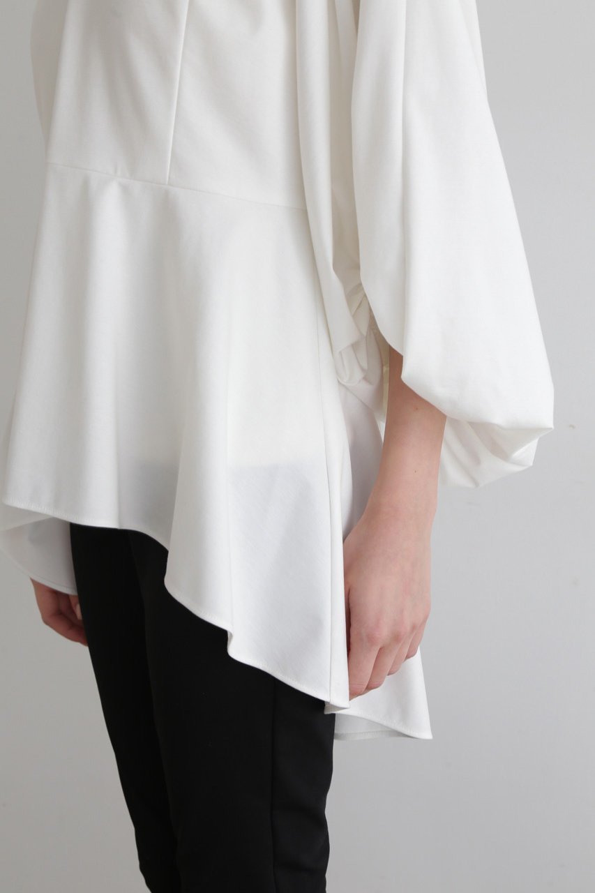 【ル フィル/LE PHIL】のコンパクトポンチブラウス 人気、トレンドファッション・服の通販 founy(ファニー) 　ファッション　Fashion　レディースファッション　WOMEN　トップス・カットソー　Tops/Tshirt　シャツ/ブラウス　Shirts/Blouses　なめらか　Smooth　カットソー　Cut And Sew　ギャザー　Gather　ショート　Short　ジャージ　Jersey　スリーブ　Sleeve　ドレープ　Drape　バランス　Balance　フレア　Flare　フロント　Front　ワイド　Wide　other-8|ID: prp329100003450038 ipo3291000000031915130