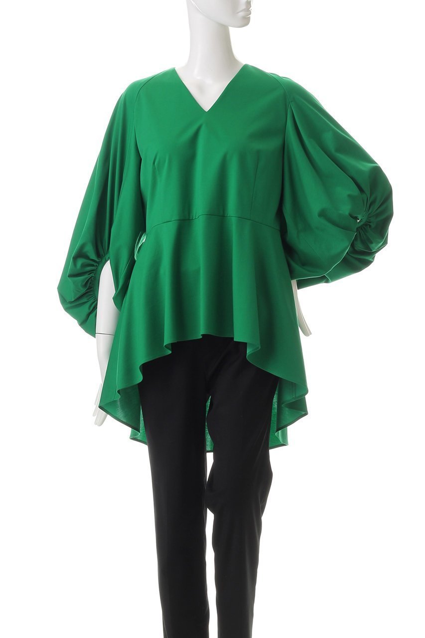 【ル フィル/LE PHIL】のコンパクトポンチブラウス 人気、トレンドファッション・服の通販 founy(ファニー) 　ファッション　Fashion　レディースファッション　Fashion for Women　トップス・カットソー　Cut & Sew Tops　シャツ・ブラウス・オフィスカジュアル　Elegant Blouses & Button-Ups　なめらか　Smooth, Silky Texture　カットソー　Cut and Sewn Top　ギャザー　Gathered, Ruffled　ショート　Short, Short Length　スリーブ　Sleeve, Long Sleeve / Short Sleeve　ドレープ　Drape, Draping Fabric　バランス　Balance, Style Balance　フレア　Flare, Flared　フロント　Front, Front Design　ワイド　Wide, Wide Fit　other-2|ID: prp329100003450038 ipo3291000000035822578