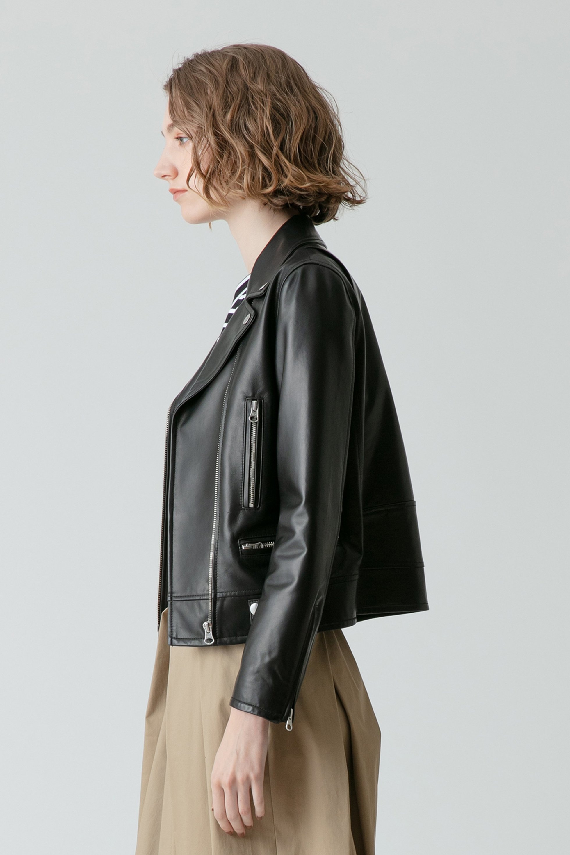 【アルアバイル/allureville】のシープレザーライダース 人気、トレンドファッション・服の通販 founy(ファニー) ファッション Fashion レディースファッション Fashion for Women アウター Coat / Outerwear Collection レディースジャケット・軽アウター Jackets ライダースジャケット / レザースタイル Riders Jackets & Biker Style インナー Innerwear コンパクト Compact, Small Size サテン Satin, Glossy Fabric ジャケット Jacket, Outerwear パターン Pattern, Design Print ベーシック Basic, Essential ライダースジャケット Riders, Biker Jacket エレガント 上品 Elegant other-5|ID: prp329100003450052 ipo3291000000036065062