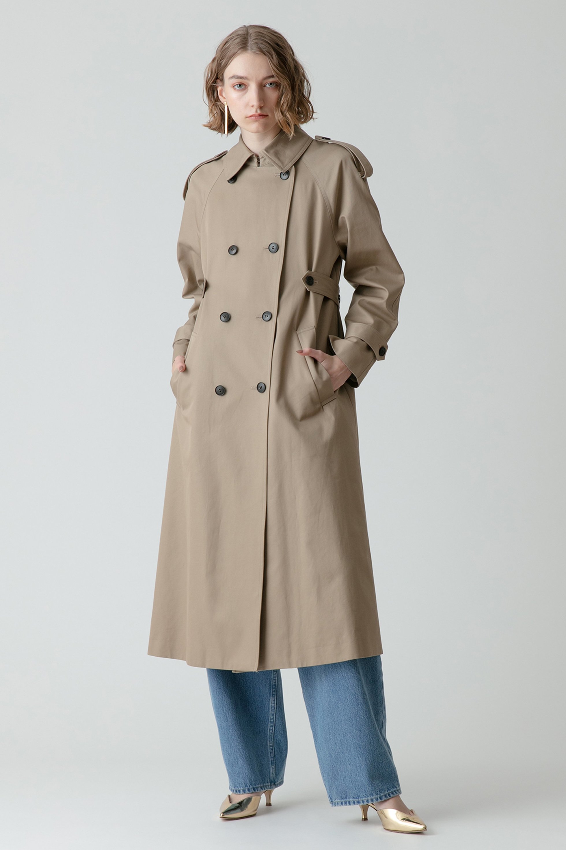 【アルアバイル/allureville】のFINXギャバトレンチコート 人気、トレンドファッション・服の通販 founy(ファニー) 　ファッション　Fashion　レディースファッション　Fashion for Women　アウター　Coat / Outerwear Collection　コート・ロングコート・ピーコート　Long Coats, Peacoats & More　トレンチコート / 春秋の定番アウター　Trench Coats　ドレス　Dress, One-Piece　バランス　Balance, Style Balance　フロント　Front, Front Design　ロング　Long, Long-Length　再入荷　Restock / Back in Stock　other-5|ID: prp329100003450053 ipo3291000000032928626