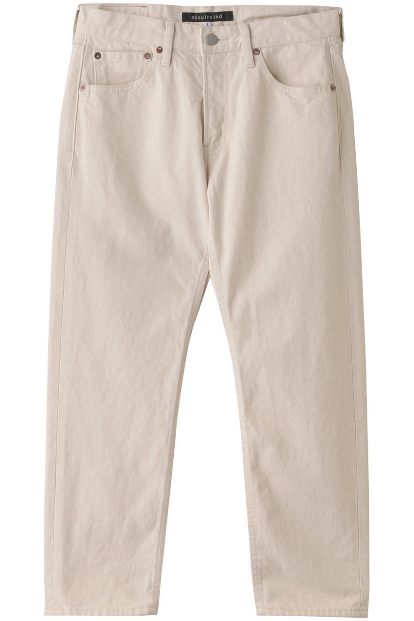 【ミズイロ インド/mizuiro ind】の4/5レングスホワイトデニム インテリア・キッズ・メンズ・レディースファッション・服の通販 founy(ファニー) 　ファッション　Fashion　レディースファッション　Fashion for Women　パンツ　Pants & Trousers　デニムパンツ・ジーンズ・美脚デニム　Denim Jeans & Pants　デニム　Denim, Jeans Material　エレガント 上品　Elegant　ivory|ID: prp329100003450089 ipo3291000000036097560