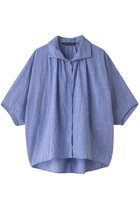 【ミズイロ インド/mizuiro ind】のgather dolman shirt シャツ blue|ID:prp329100003450091