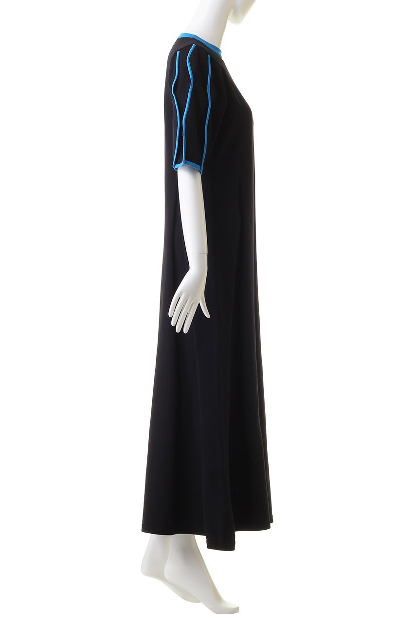 【リムアーク/RIM.ARK】のCurve line sleeve knit OP/ニットワンピース 人気、トレンドファッション・服の通販 founy(ファニー) 　ファッション　Fashion　レディースファッション　Fashion for Women　ワンピース　Dresses　ニットワンピース　Knit Dresses　チュニック　Tunic Tops & Dresses　スリーブ　Sleeve, Long Sleeve / Short Sleeve　チュニック　Tunic, Long Top　パイピング　Piping, Trim Design　フレア　Flare, Flared　ロング　Long, Long-Length　other-3|ID: prp329100003456716 ipo3291000000032888235