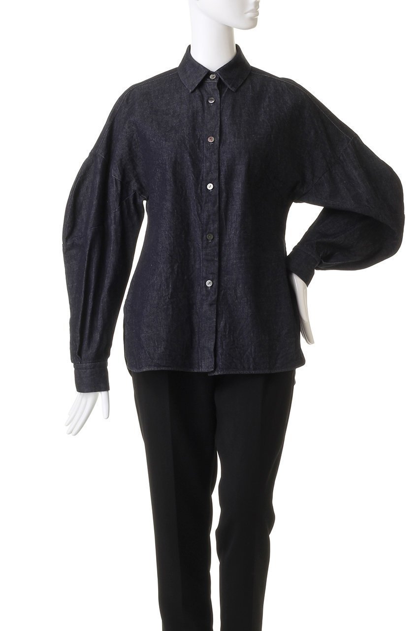 【ナゴンスタンス/nagonstans】のW ラウンドスリーブ SH/シャツ 人気、トレンドファッション・服の通販 founy(ファニー) 　ファッション　Fashion　レディースファッション　Fashion for Women　トップス・カットソー　Cut & Sew Tops　シャツ・ブラウス・オフィスカジュアル　Elegant Blouses & Button-Ups　おすすめ　Recommended / Our Picks　シェイプ　Shape, Slim Fit　スリーブ　Sleeve, Long Sleeve / Short Sleeve　セットアップ　Set-Up, Coordinated Outfit　デニム　Denim, Jeans Material　ボトム　Bottoms, Lower Wear　ラウンド　Round, Round Neck　ロング　Long, Long-Length　other-2|ID: prp329100003456736 ipo3291000000036842731