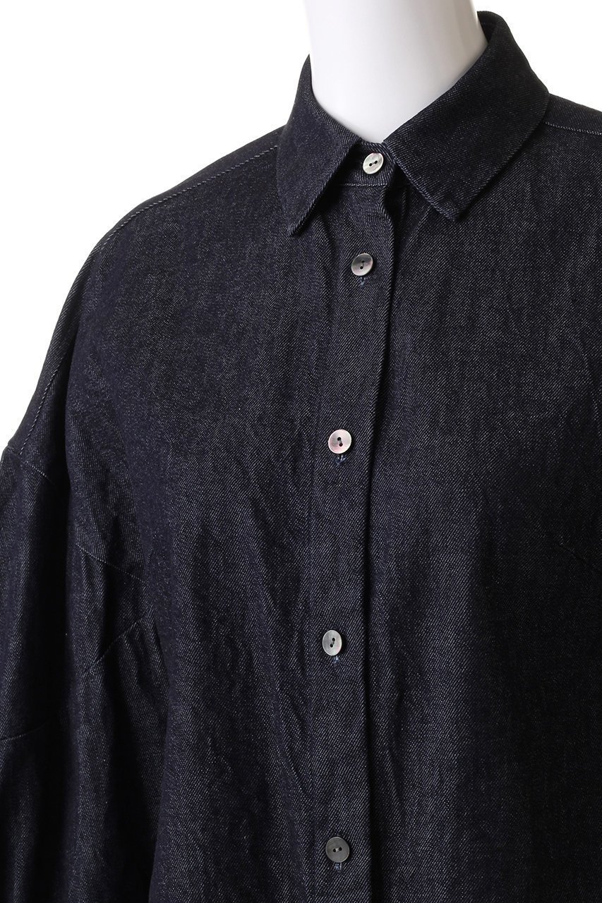 【ナゴンスタンス/nagonstans】のW ラウンドスリーブ SH/シャツ 人気、トレンドファッション・服の通販 founy(ファニー) 　ファッション　Fashion　レディースファッション　Fashion for Women　トップス・カットソー　Cut & Sew Tops　シャツ・ブラウス・オフィスカジュアル　Elegant Blouses & Button-Ups　おすすめ　Recommended / Our Picks　シェイプ　Shape, Slim Fit　スリーブ　Sleeve, Long Sleeve / Short Sleeve　セットアップ　Set-Up, Coordinated Outfit　デニム　Denim, Jeans Material　ボトム　Bottoms, Lower Wear　ラウンド　Round, Round Neck　ロング　Long, Long-Length　other-5|ID: prp329100003456736 ipo3291000000036842738