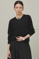 【カレンソロジー/Curensology】のファインウールクルーニットプルオーバー 人気、トレンドファッション・服の通販 founy(ファニー) ファッション Fashion レディースファッション Fashion for Women トップス・カットソー Cut & Sew Tops ニット Knit Tops & Sweaters カジュアルプルオーバー・ニットトップス Pullovers & Knit Tops / Casual Pullovers コンパクト Compact, Small Size シンプル Simple, Minimal ラップ Wrap, Wrap Design エレガント 上品 Elegant 今季 This Season, Current Season thumbnail ブラック|ID: prp329100003458356 ipo3291000000032957744