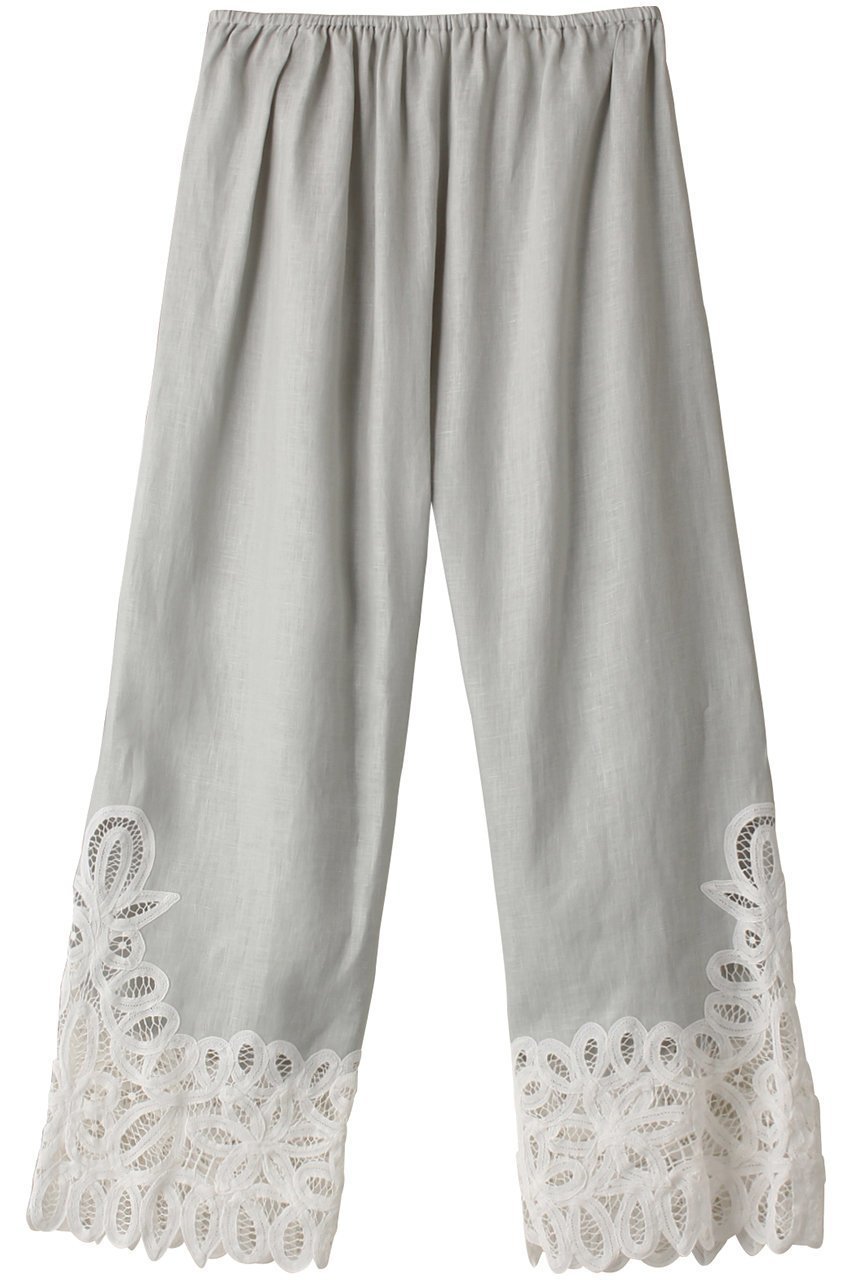【ハウス オブ ロータス/HOUSE OF LOTUS】のバテンレースパンツ インテリア・キッズ・メンズ・レディースファッション・服の通販 founy(ファニー) 　ファッション　Fashion　レディースファッション　Fashion for Women　パンツ　Pants & Trousers　セットアップ　Set-Up, Coordinated Outfit　リネン　Linen, Linen Fabric　リボン　Ribbon, Bow　レース　Lace, Lace Fabric　グレー|ID: prp329100003463565 ipo3291000000032829745