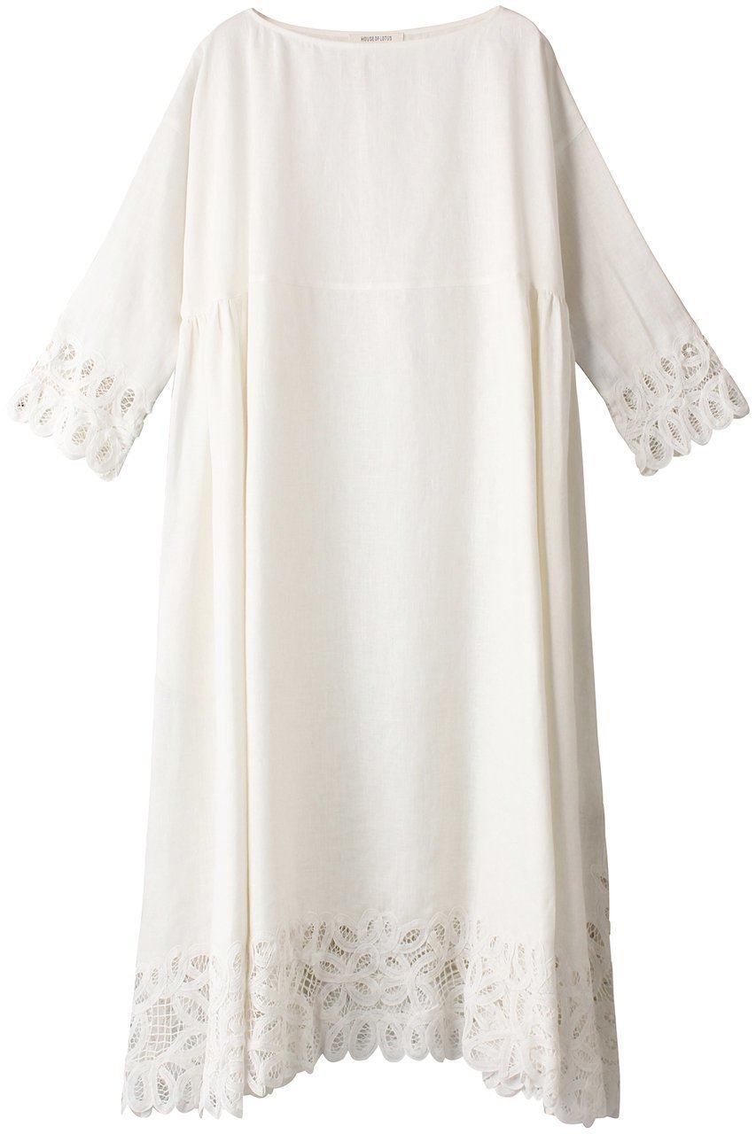 【ハウス オブ ロータス/HOUSE OF LOTUS】のバテンレースワンピース 人気、トレンドファッション・服の通販 founy(ファニー) 　ファッション　Fashion　レディースファッション　Fashion for Women　ワンピース　Dresses　チュニック　Tunic Tops & Dresses　ジュエリー　Jewelry, Accessories　セットアップ　Set-Up, Coordinated Outfit　チュニック　Tunic, Long Top　デニム　Denim, Jeans Material　リネン　Linen, Linen Fabric　リボン　Ribbon, Bow　リラックス　Relax, Relaxed Fit　レース　Lace, Lace Fabric　エレガント 上品　Elegant　 other-1|ID: prp329100003463566 ipo3291000000032902918