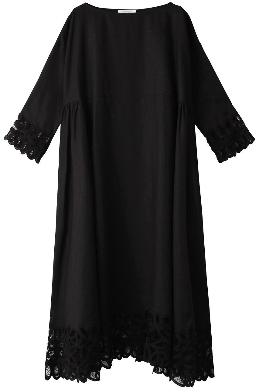 【ハウス オブ ロータス/HOUSE OF LOTUS】のバテンレースワンピース インテリア・キッズ・メンズ・レディースファッション・服の通販 founy(ファニー) 　ファッション　Fashion　レディースファッション　Fashion for Women　ワンピース　Dresses　チュニック　Tunic Tops & Dresses　ジュエリー　Jewelry, Accessories　セットアップ　Set-Up, Coordinated Outfit　チュニック　Tunic, Long Top　デニム　Denim, Jeans Material　リネン　Linen, Linen Fabric　リボン　Ribbon, Bow　リラックス　Relax, Relaxed Fit　レース　Lace, Lace Fabric　エレガント 上品　Elegant　ブラック|ID: prp329100003463566 ipo3291000000032902928