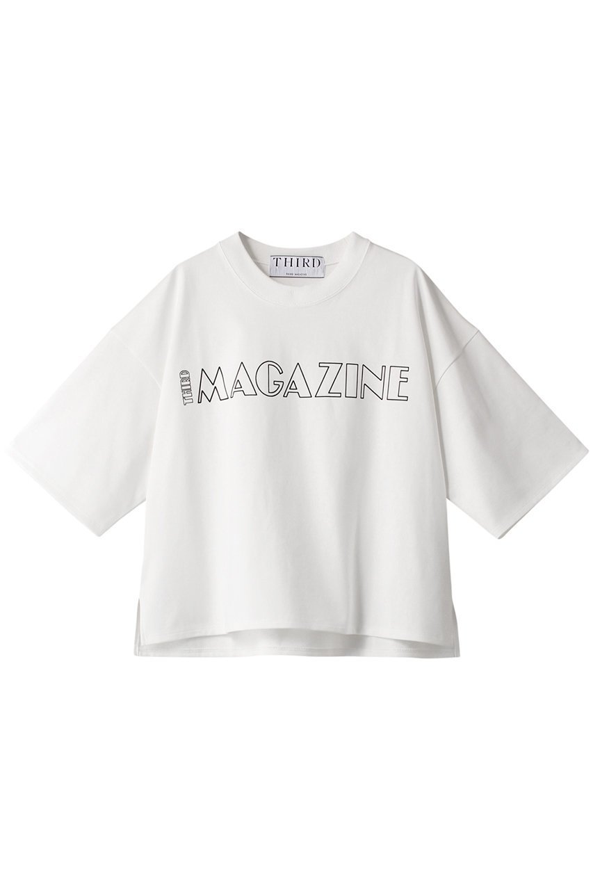 【サードマガジン/THIRD MAGAZINE】のTHIRD MAGAZINE ロゴTシャツ 人気、トレンドファッション・服の通販 founy(ファニー) 　ファッション　Fashion　レディースファッション　Fashion for Women　トップス・カットソー　Cut & Sew Tops　シャツ・ブラウス・オフィスカジュアル　Elegant Blouses & Button-Ups　ロングTシャツ・Tシャツ　Longline T-Shirts & Tees　カットソー・ベーシックTシャツ　Cut-and-Sewn Tops / Stretch Tees & Basics　おすすめ　Recommended / Our Picks　カットソー　Cut and Sewn Top　ショート　Short, Short Length　ジャケット　Jacket, Outerwear　スリーブ　Sleeve, Long Sleeve / Short Sleeve　バランス　Balance, Style Balance　プリント　Print, Printed Pattern　 other-1|ID: prp329100003463568 ipo3291000000035657372