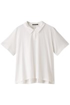 【ミズイロ インド/mizuiro ind】のA line polo shirt シャツ off white|ID: prp329100003470116 ipo3291000000026949885