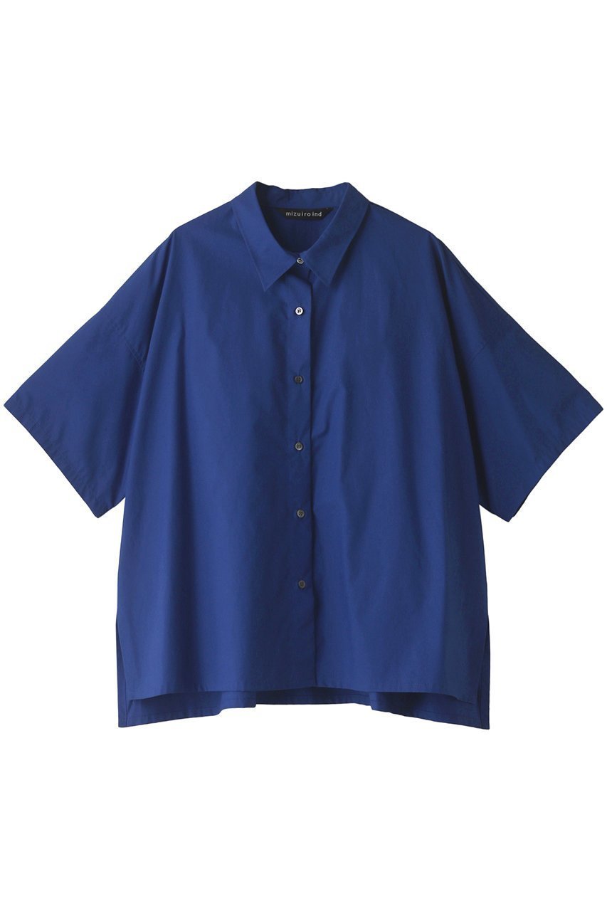 【ミズイロ インド/mizuiro ind】のharf sleeve shirt tunic チュニック インテリア・キッズ・メンズ・レディースファッション・服の通販 founy(ファニー) 　ファッション　Fashion　レディースファッション　WOMEN　ワンピース　Dress　チュニック　Tunic　チュニック　Tunic　blue|ID: prp329100003470117 ipo3291000000026715201