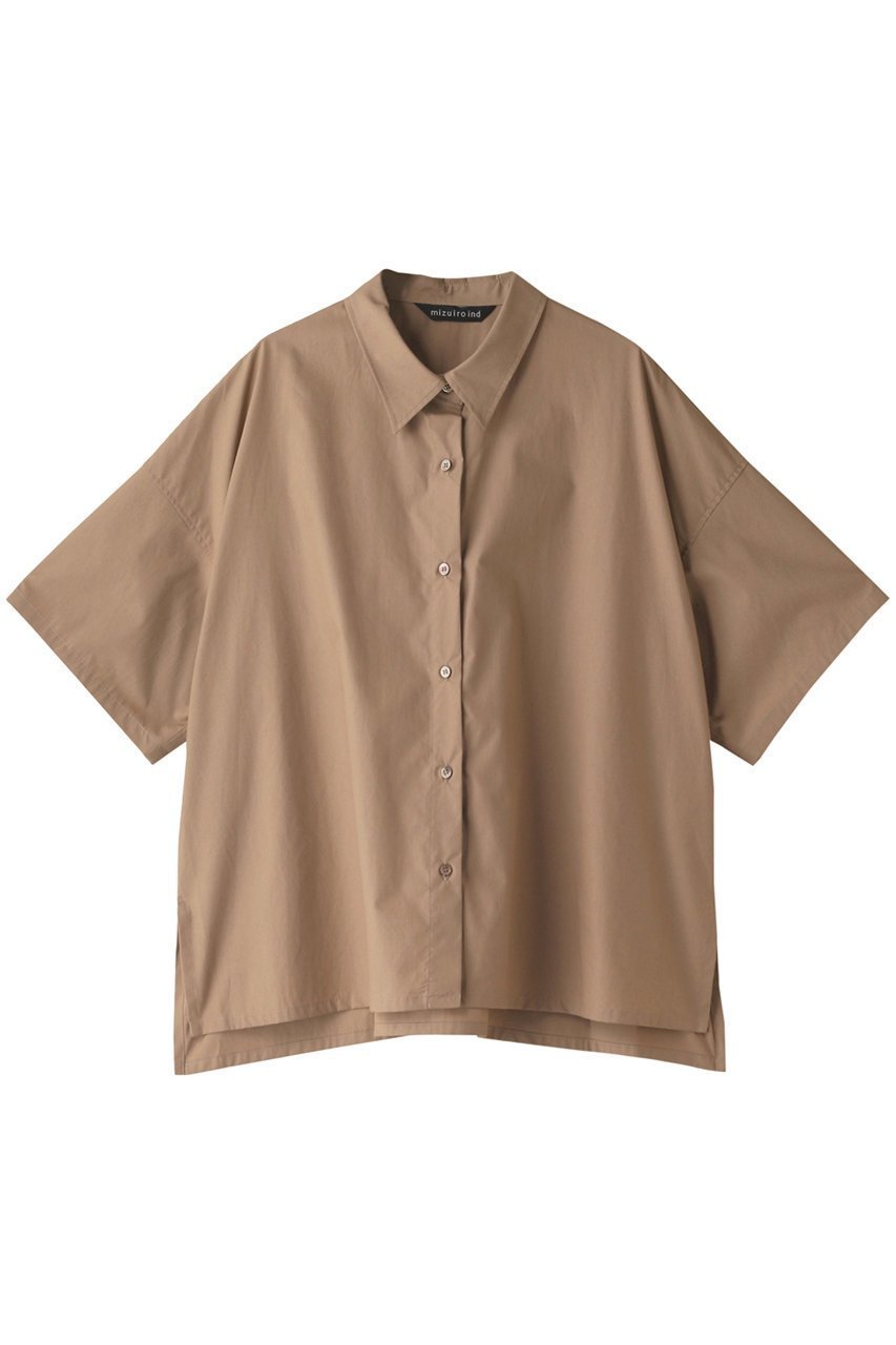 【ミズイロ インド/mizuiro ind】のharf sleeve shirt tunic チュニック インテリア・キッズ・メンズ・レディースファッション・服の通販 founy(ファニー) 　ファッション　Fashion　レディースファッション　WOMEN　ワンピース　Dress　チュニック　Tunic　チュニック　Tunic　beige|ID: prp329100003470117 ipo3291000000026715203