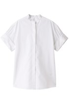 【コルピエロ/Col Pierrot】のスタンドカラー半袖シャツ 人気、トレンドファッション・服の通販 founy(ファニー) ファッション Fashion レディースファッション Fashion for Women トップス・カットソー Cut & Sew Tops シャツ・ブラウス・オフィスカジュアル Elegant Blouses & Button-Ups ショート Short, Short Length スタンド Stand Collar, Upright Stand スリーブ Sleeve, Long Sleeve / Short Sleeve 半袖 Short Sleeve, Half Sleeve thumbnail ホワイト|ID: prp329100003470122 ipo3291000000032890551