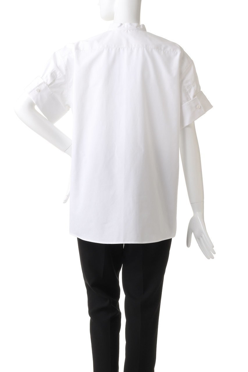 【コルピエロ/Col Pierrot】のスタンドカラー半袖シャツ 人気、トレンドファッション・服の通販 founy(ファニー) 　ファッション　Fashion　レディースファッション　Fashion for Women　トップス・カットソー　Cut & Sew Tops　シャツ・ブラウス・オフィスカジュアル　Elegant Blouses & Button-Ups　ショート　Short, Short Length　スタンド　Stand Collar, Upright Stand　スリーブ　Sleeve, Long Sleeve / Short Sleeve　半袖　Short Sleeve, Half Sleeve　other-4|ID: prp329100003470122 ipo3291000000032890563