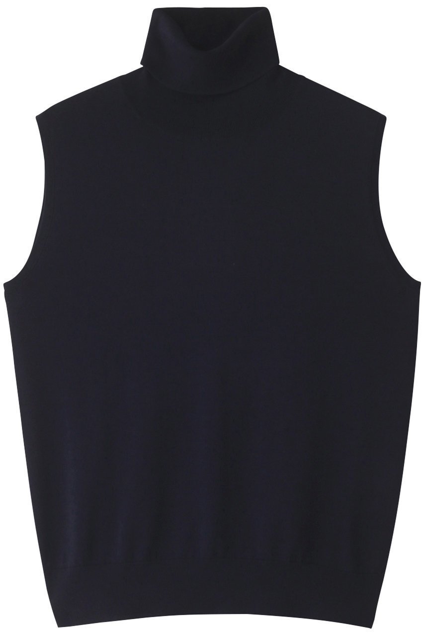 【エブール/ebure】のライトシルクコットン ハイネックノースリーブニットプルオーバー インテリア・キッズ・メンズ・レディースファッション・服の通販 founy(ファニー) ファッション Fashion レディースファッション Fashion for Women トップス・カットソー Cut & Sew Tops ニット Knit Tops & Sweaters キャミソール&ノースリーブ Camisoles & Sleeveless Tops カジュアルプルオーバー・ニットトップス Pullovers & Knit Tops / Casual Pullovers シルク Silk, 100% Silk エレガント 上品 Elegant 冬 Winter / This Winter 定番 Standard, Basic Item ネイビー|ID: prp329100003474396 ipo3291000000036898972