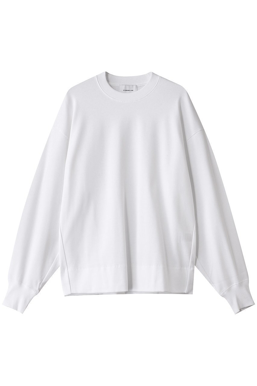 【スタニングルアー/STUNNING LURE】のrスムースボクシープルオーバー インテリア・キッズ・メンズ・レディースファッション・服の通販 founy(ファニー) 　ファッション　Fashion　レディースファッション　Fashion for Women　トップス・カットソー　Cut & Sew Tops　シャツ・ブラウス・オフィスカジュアル　Elegant Blouses & Button-Ups　レディースパーカー・カジュアルフーディー　Casual Hoodies & Sweatshirts　ロングTシャツ・Tシャツ　Longline T-Shirts & Tees　カジュアルプルオーバー・ニットトップス　Pullovers & Knit Tops / Casual Pullovers　スウェット・クルーネックトップス　Sweatshirts & Crewnecks / Relaxed Fit Sweat Tops　カットソー・ベーシックTシャツ　Cut-and-Sewn Tops / Stretch Tees & Basics　エレガント 上品　Elegant　ホワイト|ID: prp329100003476595 ipo3291000000036236358