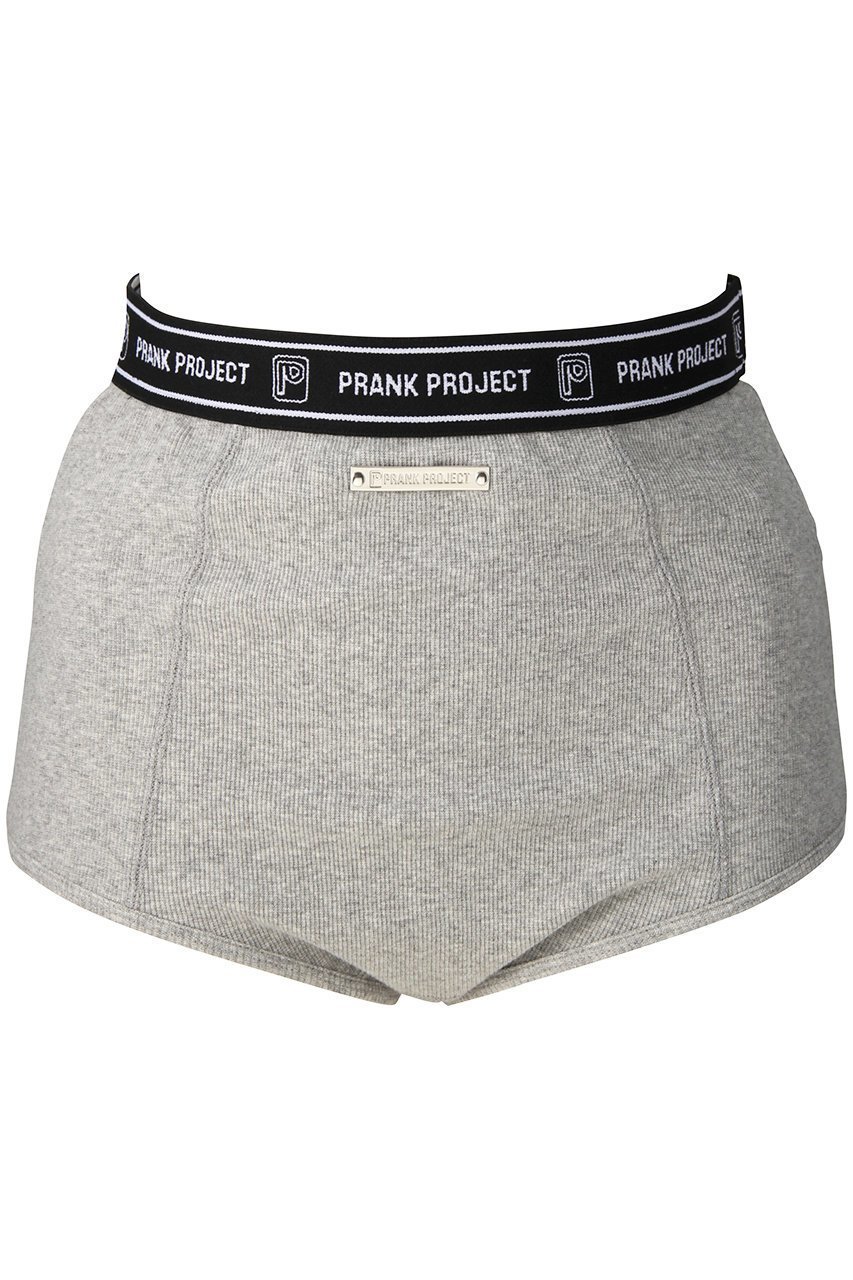 【プランク プロジェクト/PRANK PROJECT】のロゴバンドショーツ / Logo Band Shorts インテリア・キッズ・メンズ・レディースファッション・服の通販 founy(ファニー) ファッション Fashion レディースファッション Fashion for Women 下着・ランジェリー Lingerie & Intimates ショーツ・ランジェリー用ボトムス Panties / Briefs / Lingerie Bottoms インナー Innerwear ショーツ Shorts, Short Pants スポーティ Sporty, Casual Athletic テレコ Ribbed, Rib Stitch フロント Front, Front Design プレート Plate, Dish メタル Metal, Metal Parts ランジェリー Lingerie, Intimate Wear GRY(グレー)|ID: prp329100003478483 ipo3291000000036147877