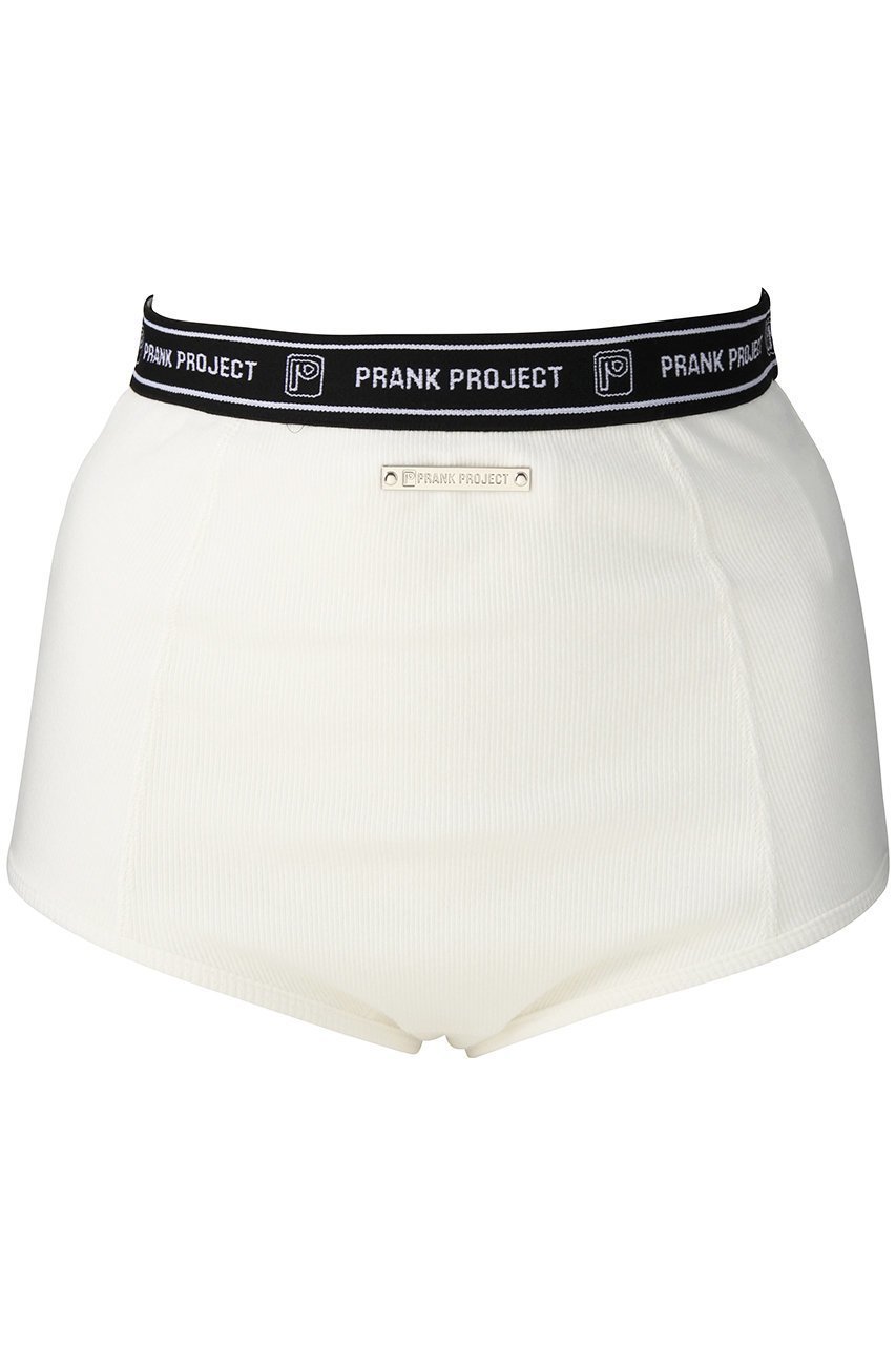 【プランク プロジェクト/PRANK PROJECT】のロゴバンドショーツ / Logo Band Shorts インテリア・キッズ・メンズ・レディースファッション・服の通販 founy(ファニー) ファッション Fashion レディースファッション Fashion for Women 下着・ランジェリー Lingerie & Intimates ショーツ・ランジェリー用ボトムス Panties / Briefs / Lingerie Bottoms インナー Innerwear ショーツ Shorts, Short Pants スポーティ Sporty, Casual Athletic テレコ Ribbed, Rib Stitch フロント Front, Front Design プレート Plate, Dish メタル Metal, Metal Parts ランジェリー Lingerie, Intimate Wear WHT(ホワイト)|ID: prp329100003478483 ipo3291000000036147878