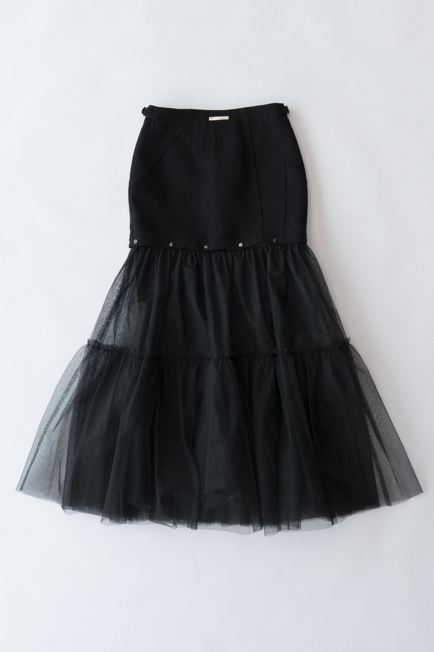 【プランク プロジェクト/PRANK PROJECT】のメタルドットチュールスカート / Metal Dot Tulle Skirt インテリア・キッズ・メンズ・レディースファッション・服の通販 founy(ファニー) 　ファッション　Fashion　レディースファッション　Fashion for Women　スカート　Skirts　ロングスカート　Long Skirts / Maxi & Midi Skirts　アシンメトリー　Asymmetrical Style　チュール　Tulip, Tulip Motif　ドッキング　Docking, Mixed Material　ドット　Polka Dot, Dot Pattern　フィット　Fit, Slim Fit　ペチコート　Petticoat, Underskirt　メッシュ　Mesh, Net Fabric　ロング　Long, Long-Length　BLK(ブラック)|ID: prp329100003478488 ipo3291000000035057482