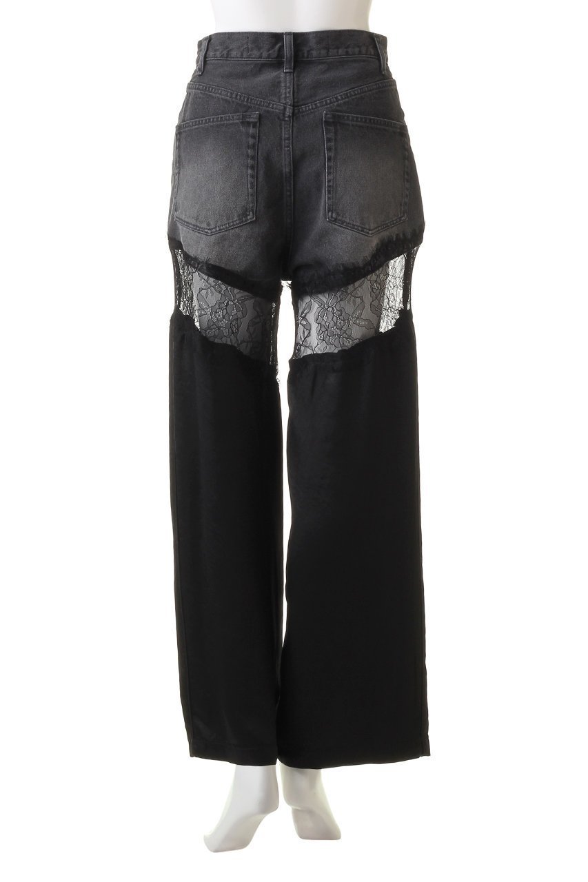 【プランク プロジェクト/PRANK PROJECT】のデニムレースブロッキングパンツ / Denim Lace Blocking Pants 大人の最旬トレンドファッション＆コーディネート founy(ファウニー) 　ファッション　Fashion　レディースファッション　Fashion for Women　パンツ　Pants & Trousers　デニムパンツ・ジーンズ・美脚デニム　Denim Jeans & Pants　切替　Switching, Contrast Panel　サテン　Satin, Glossy Fabric　シルク　Silk, 100% Silk　ストライプ　Stripe, Striped Pattern　ストレッチ　Stretch, Stretchy Fabric　タイツ　Tights, Legwear　デニム　Denim, Jeans Material　レース　Lace, Lace Fabric　エレガント 上品　Elegant　other-4|ID: prp329100003478491 ipo3291000000036567085