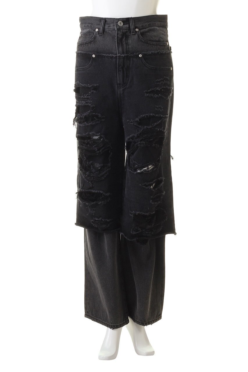 【プランク プロジェクト/PRANK PROJECT】のバイカラーダブルクラッシュデニム / Bicolor Double Crush Denim 人気、トレンドファッション・服の通販 founy(ファニー) 　ファッション　Fashion　レディースファッション　Fashion for Women　パンツ　Pants & Trousers　デニムパンツ・ジーンズ・美脚デニム　Denim Jeans & Pants　おすすめ　Recommended / Our Picks　クラッシュ　Distressed, Crashed Style　デニム　Denim, Jeans Material　ルーズ　Loose, Oversized　other-2|ID: prp329100003478494 ipo3291000000032829519