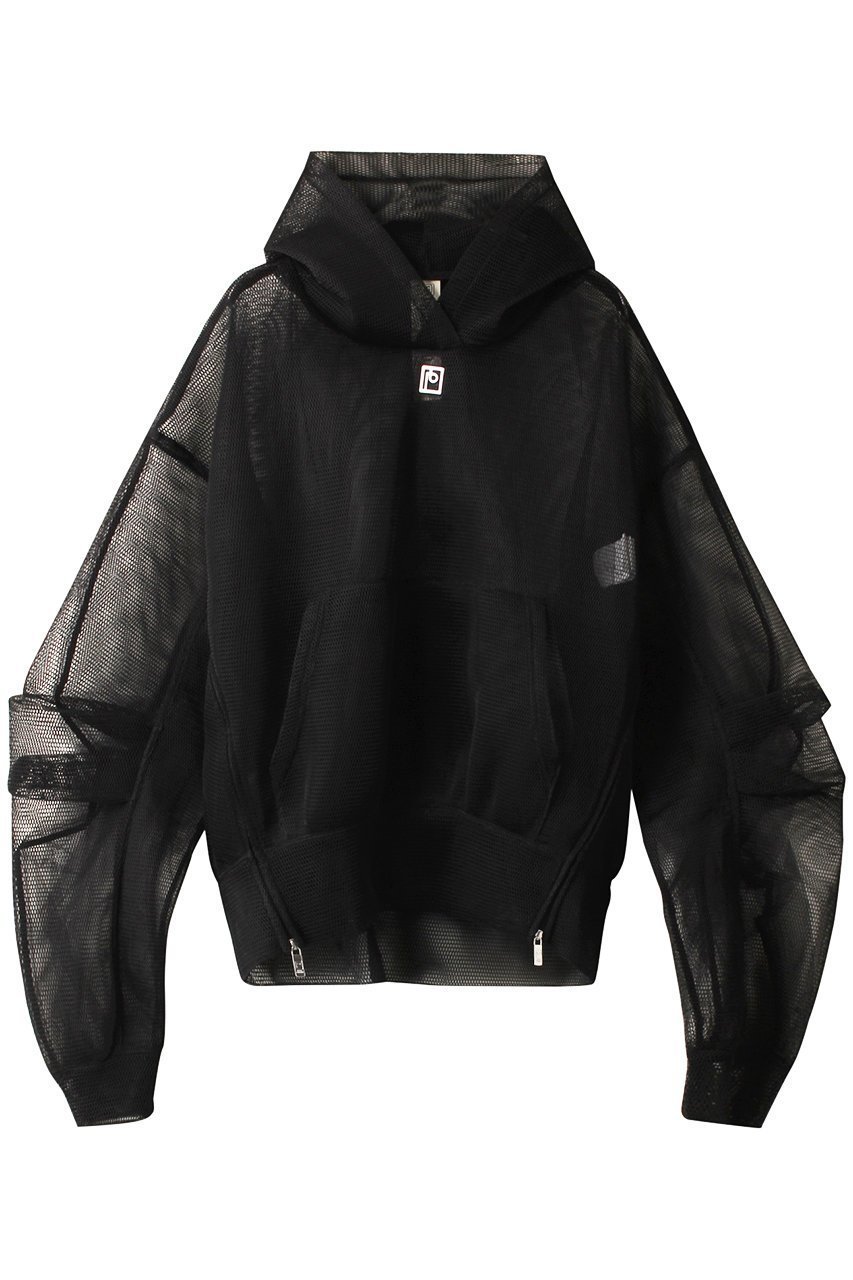 【プランク プロジェクト/PRANK PROJECT】のダブルフェイスメッシュオーバーフーディ / Double Face Mesh Over Hoodie 人気、トレンドファッション・服の通販 founy(ファニー) ファッション Fashion レディースファッション Fashion for Women トップス・カットソー Cut & Sew Tops シャツ・ブラウス・オフィスカジュアル Elegant Blouses & Button-Ups レディースパーカー・カジュアルフーディー Casual Hoodies & Sweatshirts ロングTシャツ・Tシャツ Longline T-Shirts & Tees スウェット・クルーネックトップス Sweatshirts & Crewnecks / Relaxed Fit Sweat Tops カットソー・ベーシックTシャツ Cut-and-Sewn Tops / Stretch Tees & Basics インナー Innerwear シアー Sheer, See-Through スリット Slit, Slit Detail チュール Tulip, Tulip Motif メッシュ Mesh, Net Fabric other-1|ID: prp329100003478503 ipo3291000000032940229