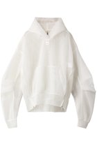 【プランク プロジェクト/PRANK PROJECT】のダブルフェイスメッシュオーバーフーディ / Double Face Mesh Over Hoodie 人気、トレンドファッション・服の通販 founy(ファニー) ファッション Fashion レディースファッション Fashion for Women トップス・カットソー Cut & Sew Tops シャツ・ブラウス・オフィスカジュアル Elegant Blouses & Button-Ups レディースパーカー・カジュアルフーディー Casual Hoodies & Sweatshirts ロングTシャツ・Tシャツ Longline T-Shirts & Tees スウェット・クルーネックトップス Sweatshirts & Crewnecks / Relaxed Fit Sweat Tops カットソー・ベーシックTシャツ Cut-and-Sewn Tops / Stretch Tees & Basics インナー Innerwear シアー Sheer, See-Through スリット Slit, Slit Detail チュール Tulip, Tulip Motif メッシュ Mesh, Net Fabric thumbnail WHT(ホワイト)|ID: prp329100003478503 ipo3291000000032940247