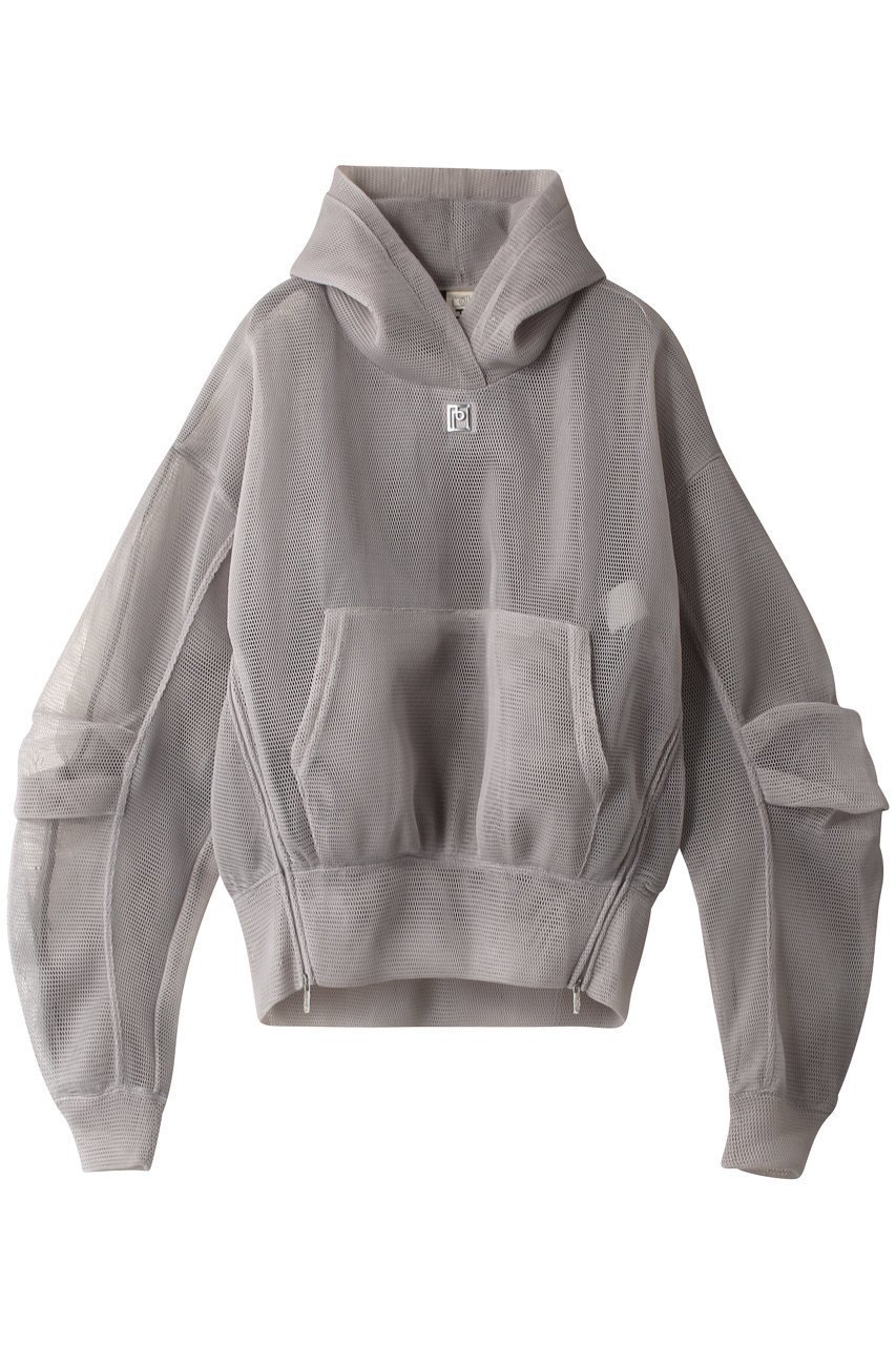 【プランク プロジェクト/PRANK PROJECT】のダブルフェイスメッシュオーバーフーディ / Double Face Mesh Over Hoodie インテリア・キッズ・メンズ・レディースファッション・服の通販 founy(ファニー) ファッション Fashion レディースファッション Fashion for Women トップス・カットソー Cut & Sew Tops シャツ・ブラウス・オフィスカジュアル Elegant Blouses & Button-Ups レディースパーカー・カジュアルフーディー Casual Hoodies & Sweatshirts ロングTシャツ・Tシャツ Longline T-Shirts & Tees スウェット・クルーネックトップス Sweatshirts & Crewnecks / Relaxed Fit Sweat Tops カットソー・ベーシックTシャツ Cut-and-Sewn Tops / Stretch Tees & Basics インナー Innerwear シアー Sheer, See-Through スリット Slit, Slit Detail チュール Tulip, Tulip Motif メッシュ Mesh, Net Fabric GRY(グレー)|ID: prp329100003478503 ipo3291000000032940255