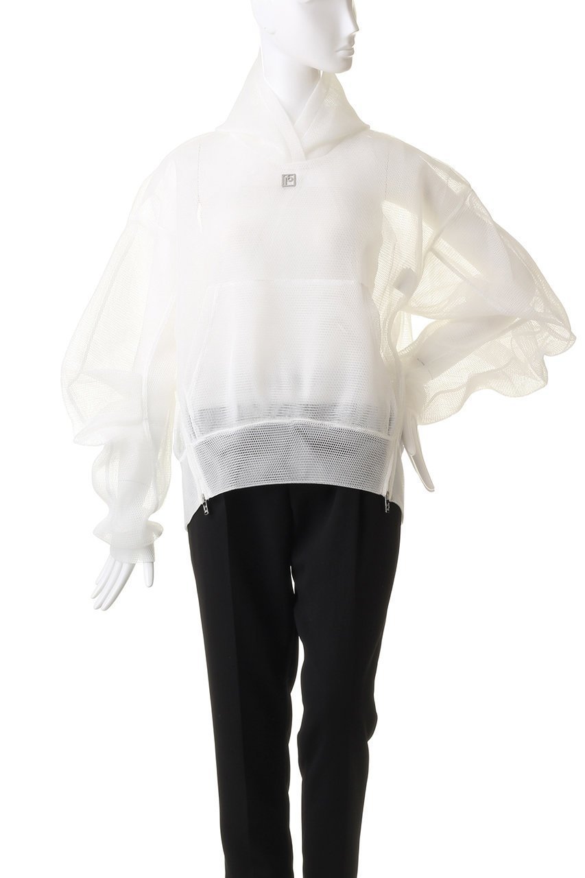 【プランク プロジェクト/PRANK PROJECT】のダブルフェイスメッシュオーバーフーディ / Double Face Mesh Over Hoodie 人気、トレンドファッション・服の通販 founy(ファニー) ファッション Fashion レディースファッション Fashion for Women トップス・カットソー Cut & Sew Tops シャツ・ブラウス・オフィスカジュアル Elegant Blouses & Button-Ups レディースパーカー・カジュアルフーディー Casual Hoodies & Sweatshirts ロングTシャツ・Tシャツ Longline T-Shirts & Tees スウェット・クルーネックトップス Sweatshirts & Crewnecks / Relaxed Fit Sweat Tops カットソー・ベーシックTシャツ Cut-and-Sewn Tops / Stretch Tees & Basics インナー Innerwear シアー Sheer, See-Through スリット Slit, Slit Detail チュール Tulip, Tulip Motif メッシュ Mesh, Net Fabric other-2|ID: prp329100003478503 ipo3291000000032940265