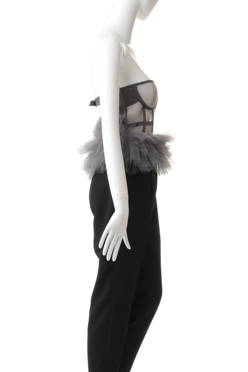 【プランク プロジェクト/PRANK PROJECT】のメッシュフリルチュールビスチェ / Mesh Frill Tulle Bustier 人気、トレンドファッション・服の通販 founy(ファニー) 　ファッション　Fashion　レディースファッション　Fashion for Women　アウター　Coat / Outerwear Collection　レディースジャケット・軽アウター　Jackets　おすすめ　Recommended / Our Picks　カットソー　Cut and Sewn Top　ジャケット　Jacket, Outerwear　スポーティ　Sporty, Casual Athletic　ダブル　Double, Double-Breasted　チュール　Tulip, Tulip Motif　ビスチェ　Bustier, Corset Top　フィット　Fit, Slim Fit　ベスト　Vest, Waistcoat　メッシュ　Mesh, Net Fabric　other-3|ID: prp329100003478514 ipo3291000000032966771