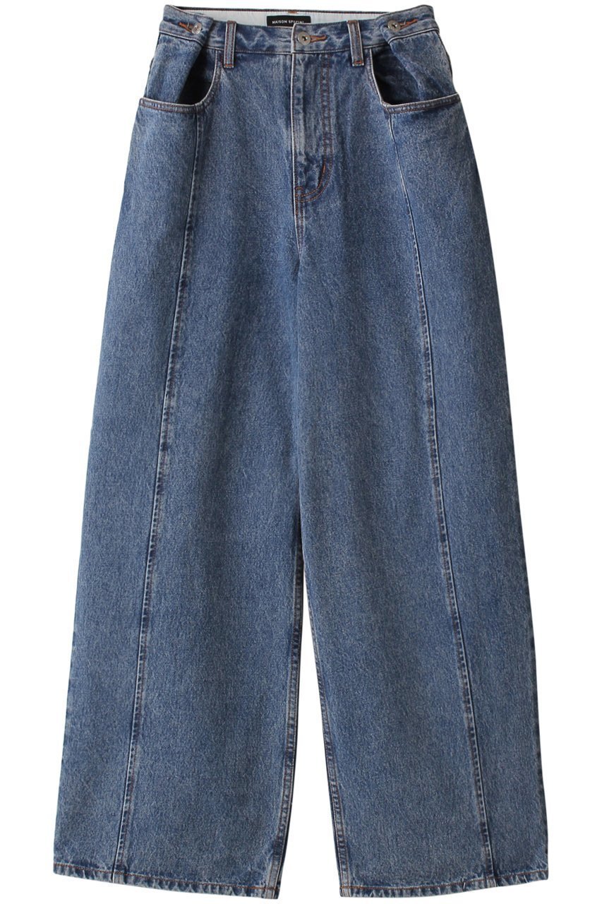【メゾンスペシャル/MAISON SPECIAL】の2WAYウエストデニム インテリア・キッズ・メンズ・レディースファッション・服の通販 founy(ファニー) 　ファッション　Fashion　レディースファッション　Fashion for Women　パンツ　Pants & Trousers　デニムパンツ・ジーンズ・美脚デニム　Denim Jeans & Pants　ストレート　Straight, Straight Cut　デニム　Denim, Jeans Material　トレンド　Trend, Trending Now　ワイド　Wide, Wide Fit　BLU(ブルー)|ID: prp329100003482366 ipo3291000000036100290