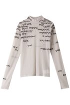 【メゾンスペシャル/MAISON SPECIAL】のフロッキープリントシアータートルネックトップ WHT(ホワイト)|ID: prp329100003482389 ipo3291000000036149824