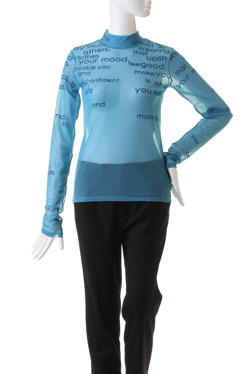 【メゾンスペシャル/MAISON SPECIAL】のフロッキープリントシアータートルネックトップ 人気、トレンドファッション・服の通販 founy(ファニー) 　ファッション　Fashion　レディースファッション　Fashion for Women　トップス・カットソー　Cut & Sew Tops　シャツ・ブラウス・オフィスカジュアル　Elegant Blouses & Button-Ups　ロングTシャツ・Tシャツ　Longline T-Shirts & Tees　カットソー・ベーシックTシャツ　Cut-and-Sewn Tops / Stretch Tees & Basics　タートルネック・ハイネックトップス　Turtlenecks & High-Neck Tops　インナー　Innerwear　グラフィック　Graphic, Graphic Design　シアー　Sheer, See-Through　スウェット / スエット　Sweatshirt, Sweatwear　スリーブ　Sleeve, Long Sleeve / Short Sleeve　チュール　Tulip, Tulip Motif　ロング　Long, Long-Length　other-2|ID: prp329100003482389 ipo3291000000036668103