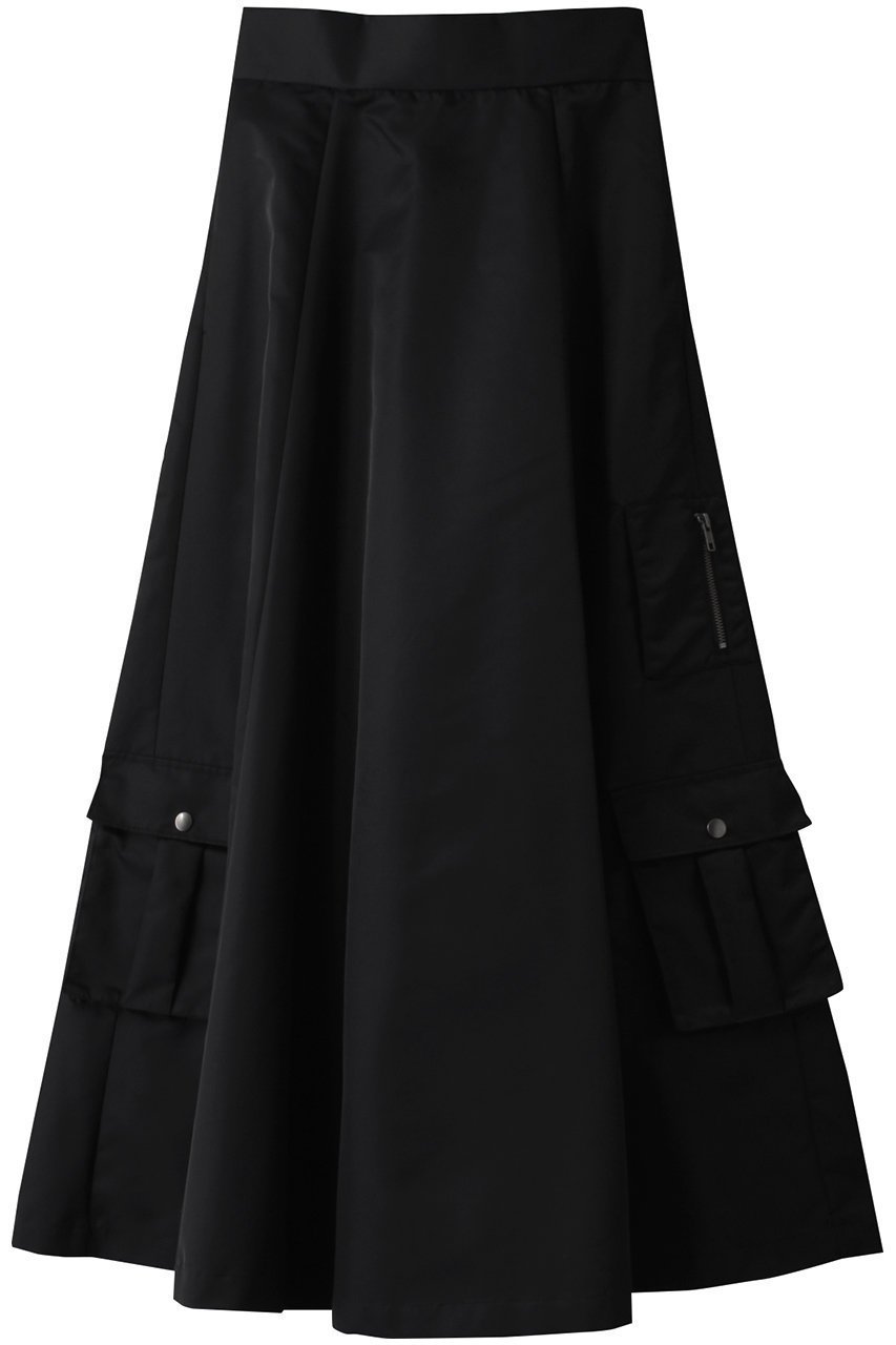 【リムアーク/RIM.ARK】のCargo volume SK/スカート インテリア・キッズ・メンズ・レディースファッション・服の通販 founy(ファニー) 　ファッション　Fashion　レディースファッション　Fashion for Women　スカート　Skirts　ロングスカート　Long Skirts / Maxi & Midi Skirts　シルク　Silk, 100% Silk　スニーカー　Sneakers, Trainers　フェミニン　Feminine, Girly　ロング　Long, Long-Length　ブラック|ID: prp329100003483855 ipo3291000000035509235