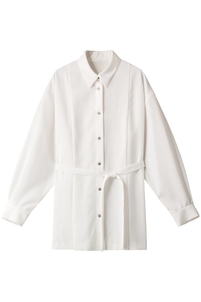 【リムアーク/RIM.ARK】のFront slit JK like SH/シャツ インテリア・キッズ・メンズ・レディースファッション・服の通販 founy(ファニー) https://founy.com/ ファッション Fashion レディースファッション Fashion for Women トップス・カットソー Cut & Sew Tops シャツ・ブラウス・オフィスカジュアル Elegant Blouses & Button-Ups シンプル Simple, Minimal スリット Slit, Slit Detail スリーブ Sleeve, Long Sleeve / Short Sleeve フロント Front, Front Design ブラウジング Blouson Silhouette, Cinched Waist リボン Ribbon, Bow ロング Long, Long-Length 洗える Machine Washable |ID: prp329100003483860 ipo3291000000036220839