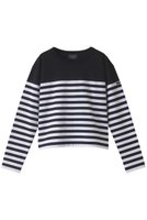 【ルミノア/Le minor】のCOURT ボーダーロングスリーブTシャツ 人気、トレンドファッション・服の通販 founy(ファニー) ファッション Fashion レディースファッション WOMEN トップス・カットソー Tops/Tshirt シャツ/ブラウス Shirts/Blouses ロング / Tシャツ T-Shirts カットソー Cut and Sewn スリーブ ボトム ボーダー ロング 無地 |ID:prp329100003485530