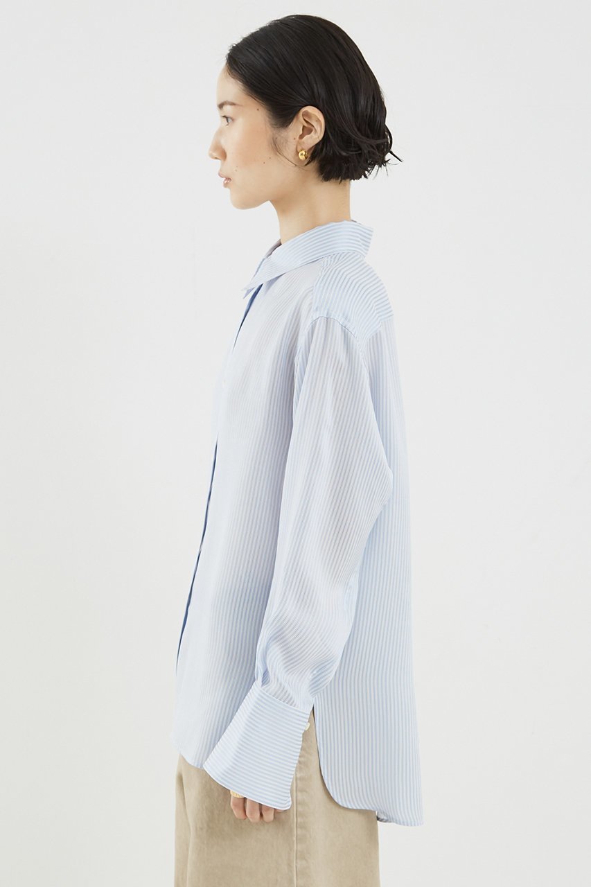 【ザ ストア バイ シー/THE STORE by C】のベーシックシャツプレミアム 人気、トレンドファッション・服の通販 founy(ファニー) 　ファッション　Fashion　レディースファッション　Fashion for Women　トップス・カットソー　Cut & Sew Tops　シャツ・ブラウス・オフィスカジュアル　Elegant Blouses & Button-Ups　とろみ　Fluid, Flowy Fabric　イタリア　Italy　エレガント 上品　Elegant　カフス　Cuff Design　シルク　Silk, 100% Silk　シンプル　Simple, Minimal　スリーブ　Sleeve, Long Sleeve / Short Sleeve　ドレープ　Drape, Draping Fabric　プレミアム　Premium, High-End　ベーシック　Basic, Essential　マニッシュ　Mannish, Boyish　ロング　Long, Long-Length　other-6|ID: prp329100003487708 ipo3291000000032851426