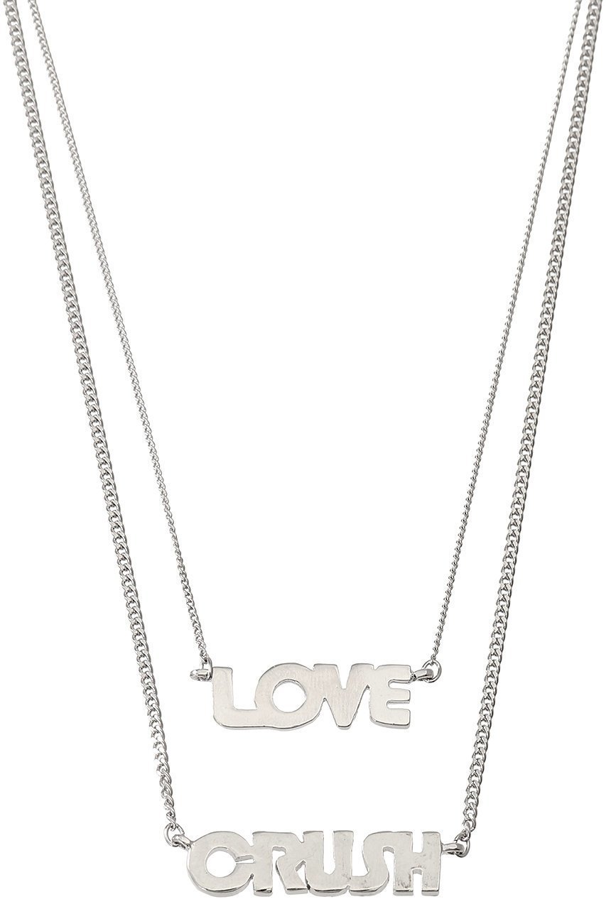 【メゾンスペシャル/MAISON SPECIAL】のLOVE CRUSHネックレス インテリア・キッズ・メンズ・レディースファッション・服の通販 founy(ファニー) ファッション Fashion レディースファッション Fashion for Women ジュエリー Jewelry ネックレス Necklaces & Pendants コーティング Coating, Coated Finish ダブル Double, Double-Breasted チェーン Chain, Chain Strap ネックレス Necklace, Pendant Necklace モチーフ Motif, Design Theme SLV(シルバー)|ID: prp329100003487722 ipo3291000000035051392