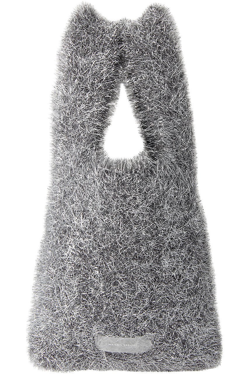 【メゾンスペシャル/MAISON SPECIAL】のラメニットミニバッグ インテリア・キッズ・メンズ・レディースファッション・服の通販 founy(ファニー) 　ファッション　Fashion　レディースファッション　Fashion for Women　トップス・カットソー　Cut & Sew Tops　ニット　Knit Tops & Sweaters　バッグ　Bags　シンプル　Simple, Minimal　ストレッチ　Stretch, Stretchy Fabric　ミックス　Mix, Mixed Style　SLV(シルバー)|ID: prp329100003487723 ipo3291000000032791005