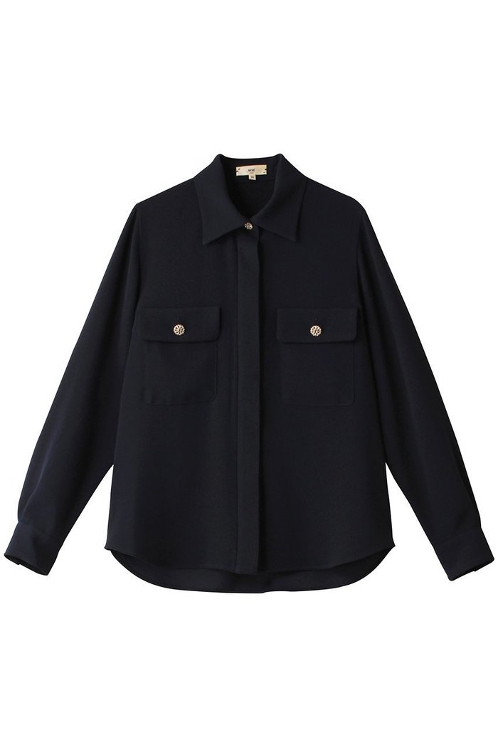 【エムダブリュー/MW】のバックサテン ビジューボタンブラウス インテリア・キッズ・メンズ・レディースファッション・服の通販 founy(ファニー) https://founy.com/ ファッション Fashion レディースファッション Fashion for Women トップス・カットソー Cut & Sew Tops シャツ・ブラウス・オフィスカジュアル Elegant Blouses & Button-Ups バッグ Bags エレガント 上品 Elegant サテン Satin, Glossy Fabric スリーブ Sleeve, Long Sleeve / Short Sleeve ロング Long, Long-Length |ID: prp329100003487781 ipo3291000000036722572