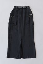 【プランク プロジェクト/PRANK PROJECT】のサテンカーゴスカート / Satin Cargo Skirt BLK(ブラック)|ID:prp329100003487783