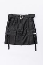 【プランク プロジェクト/PRANK PROJECT】のヴィンテージヴィーガンレザーミニスカート / Vintage Vegan Leather Mini Skirt BLK(ブラック)|ID:prp329100003487788