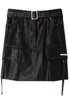 【プランク プロジェクト/PRANK PROJECT】のヴィンテージヴィーガンレザーミニスカート / Vintage Vegan Leather Mini Skirt BLK(ブラック)|ID: prp329100003487788 ipo3291000000032934794