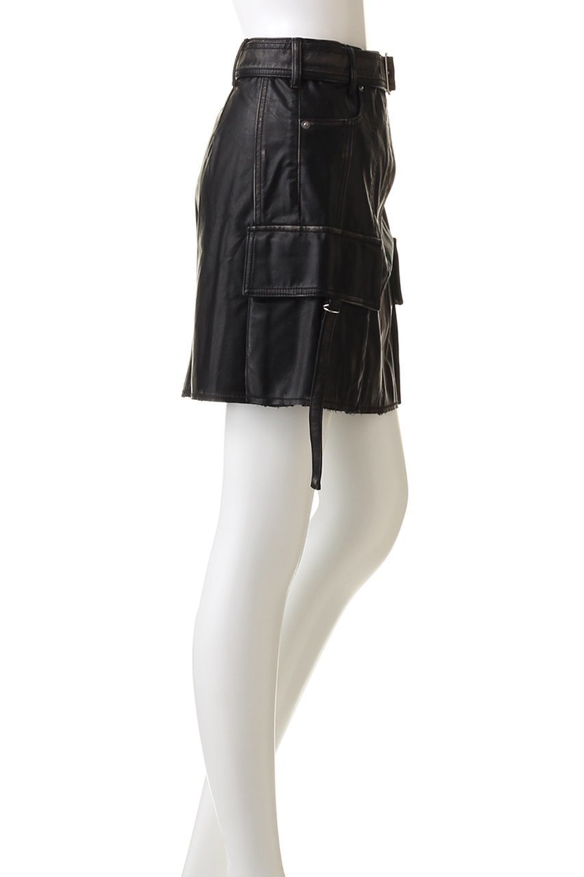 【プランク プロジェクト/PRANK PROJECT】のヴィンテージヴィーガンレザーミニスカート / Vintage Vegan Leather Mini Skirt 人気、トレンドファッション・服の通販 founy(ファニー) 　ファッション　Fashion　レディースファッション　Fashion for Women　スカート　Skirts　ミニスカート　Mini Skirts　おすすめ　Recommended / Our Picks　ウォッシュ　Washed Finish　ジャケット　Jacket, Outerwear　トレンド　Trend, Trending Now　フェイクレザー　Faux Leather, PU Leather　マニッシュ　Mannish, Boyish　ミニスカート　Mini Skirt, Short Skirt　other-3|ID: prp329100003487788 ipo3291000000032934809